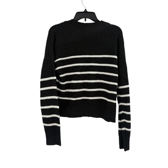 SANCTUARY Sweater Size S Kelly Stripe Cardigan Black White NEW Classic - Picture 6 of 7